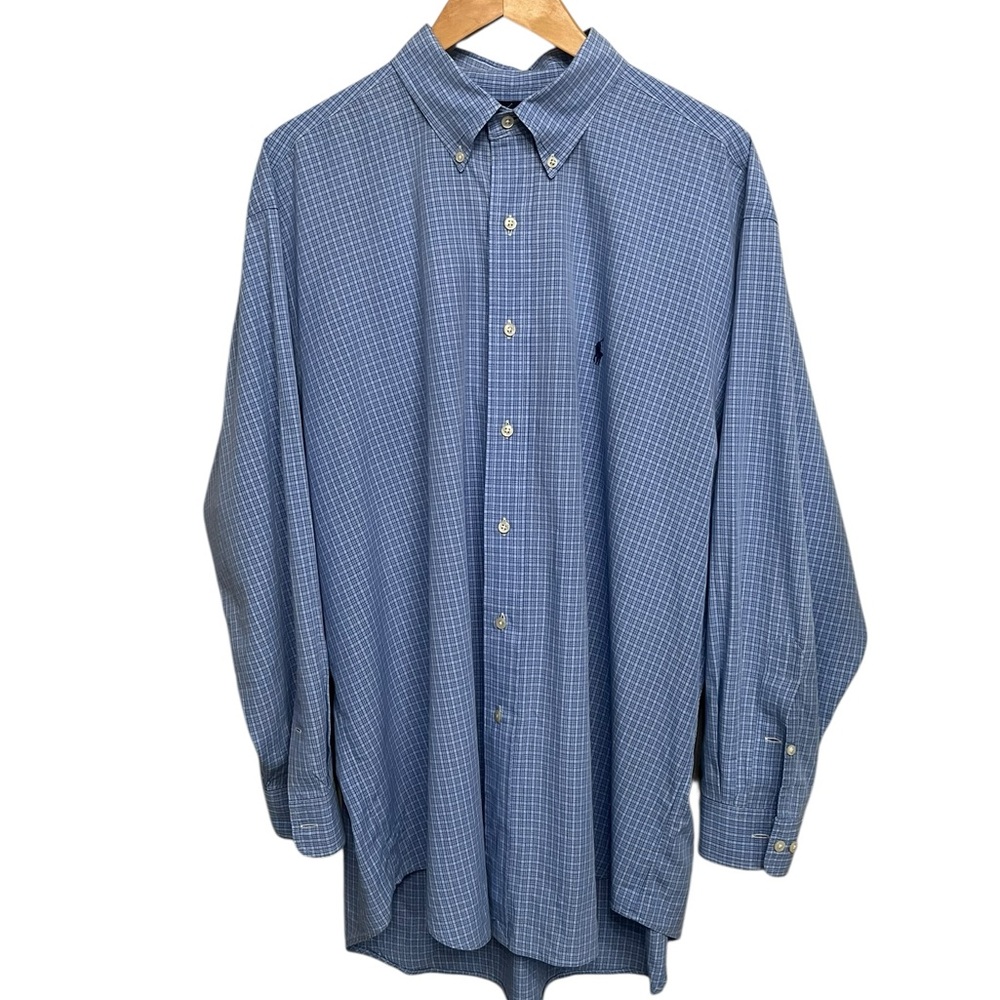 RALPH LAUREN Yarmouth Cotton‎ Long Sleeve Button Down Collar Shirt Men's Size 17